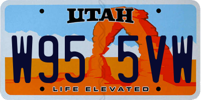 UT license plate W955VW