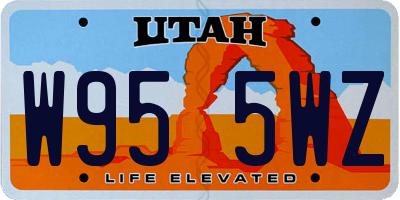 UT license plate W955WZ