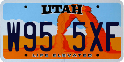 UT license plate W955XF