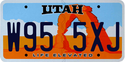 UT license plate W955XJ