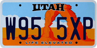 UT license plate W955XP