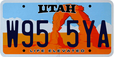 UT license plate W955YA