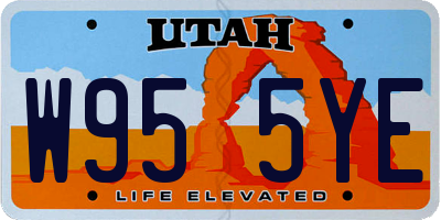 UT license plate W955YE