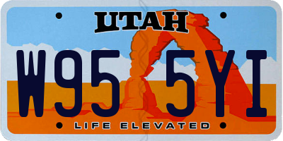 UT license plate W955YI