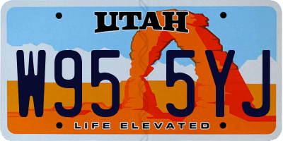 UT license plate W955YJ