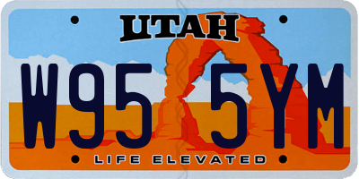 UT license plate W955YM