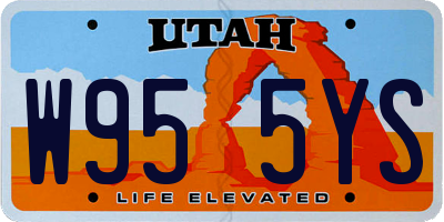UT license plate W955YS
