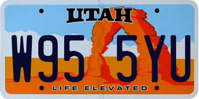 UT license plate W955YU