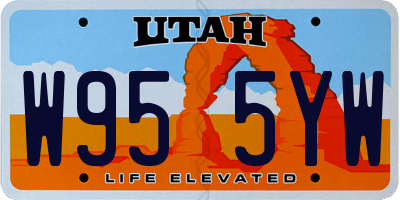 UT license plate W955YW