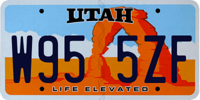 UT license plate W955ZF