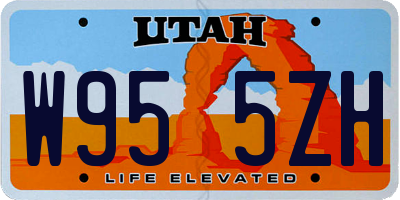 UT license plate W955ZH