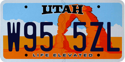 UT license plate W955ZL