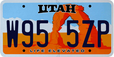 UT license plate W955ZP