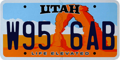 UT license plate W956AB