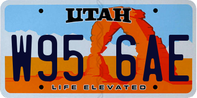 UT license plate W956AE