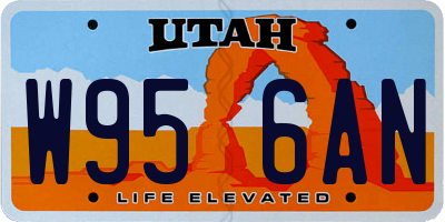 UT license plate W956AN