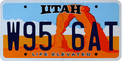 UT license plate W956AT