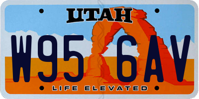 UT license plate W956AV