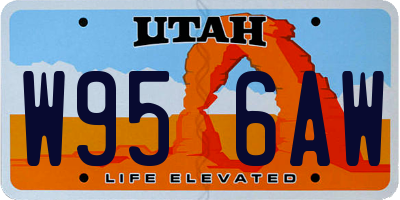 UT license plate W956AW