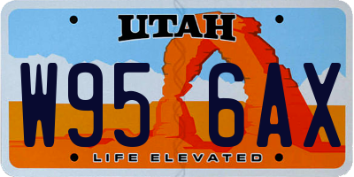 UT license plate W956AX