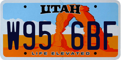 UT license plate W956BF