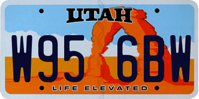 UT license plate W956BW