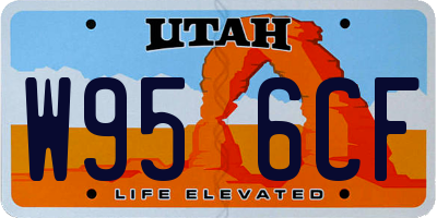 UT license plate W956CF