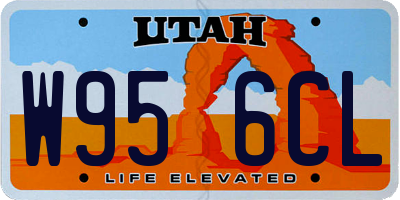 UT license plate W956CL