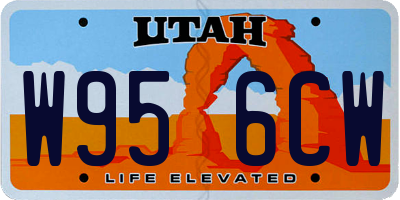 UT license plate W956CW