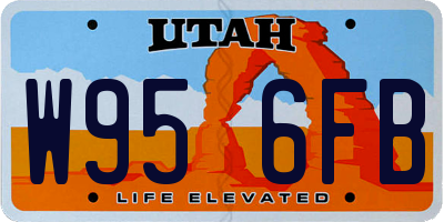 UT license plate W956FB