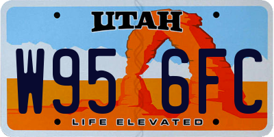 UT license plate W956FC