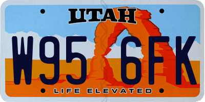 UT license plate W956FK