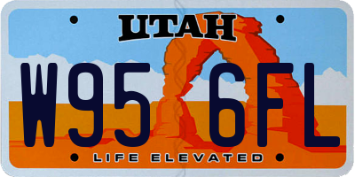 UT license plate W956FL