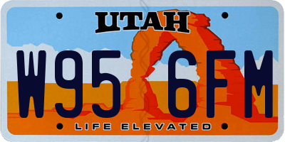 UT license plate W956FM