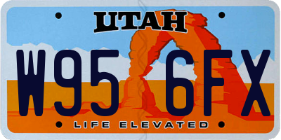 UT license plate W956FX