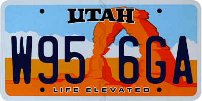 UT license plate W956GA