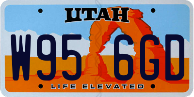 UT license plate W956GD