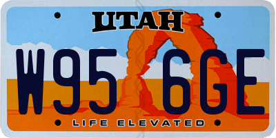 UT license plate W956GE