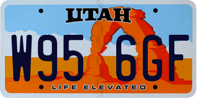 UT license plate W956GF