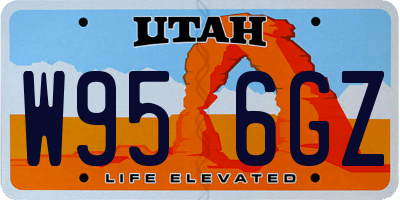 UT license plate W956GZ