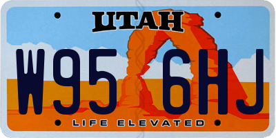 UT license plate W956HJ