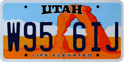 UT license plate W956IJ
