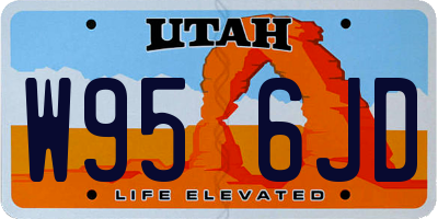 UT license plate W956JD