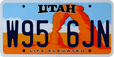 UT license plate W956JN