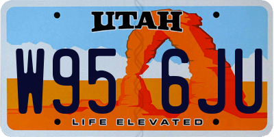 UT license plate W956JU