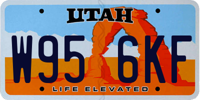 UT license plate W956KF