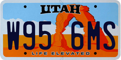 UT license plate W956MS
