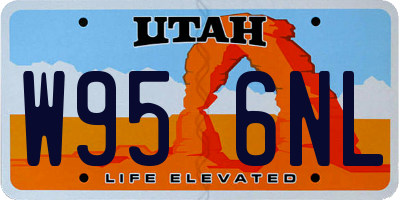 UT license plate W956NL