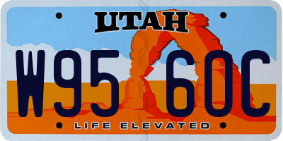UT license plate W956OC