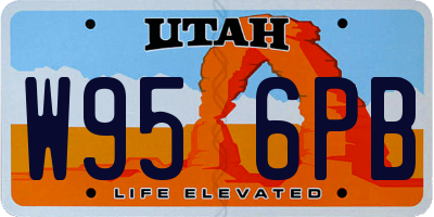 UT license plate W956PB